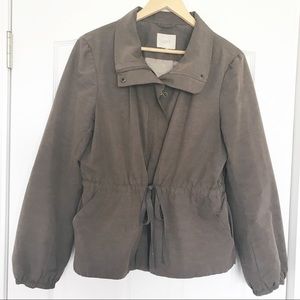 Ann Taylor Loft Cinched Brown Jacket Size L